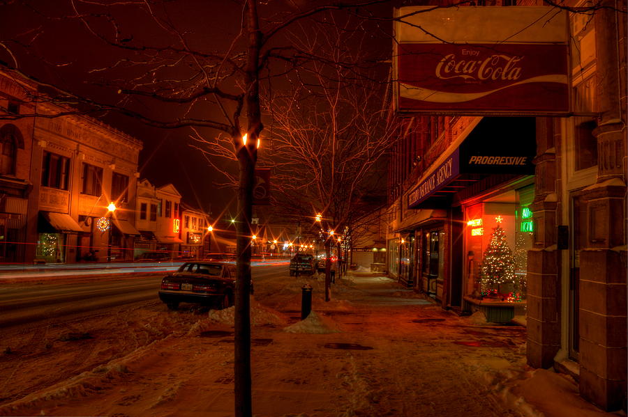 Small Town Christmas #1 Photograph by David Dufresne