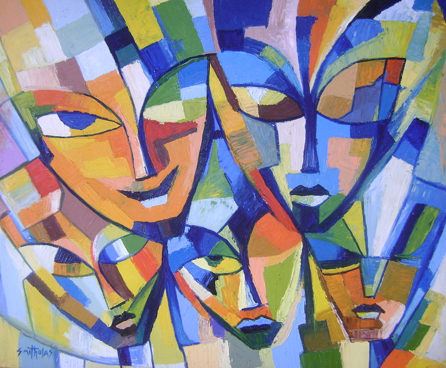 Abstract Painting - Smiles #1 by Olaoluwa Smith