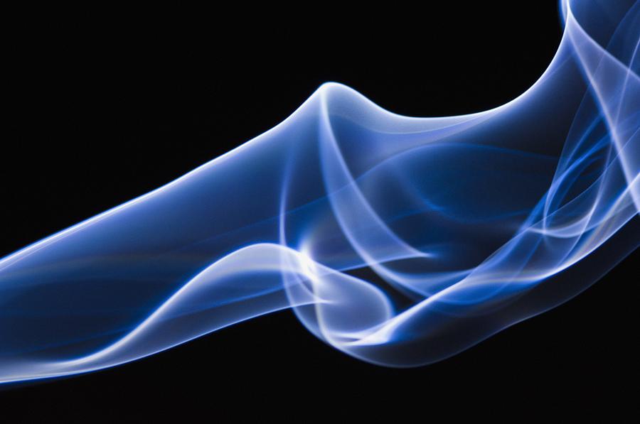 Blue Photograph - Smoke Patterns #1 by Corey Hochachka