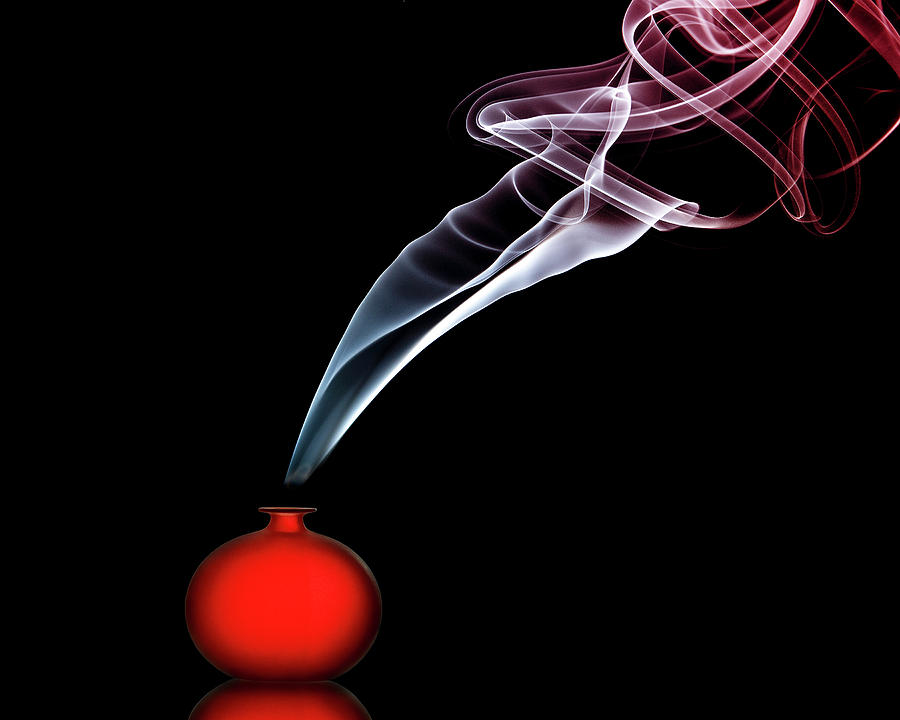 Abstract Photograph - Smokin In Red #1 by Renee Doyle