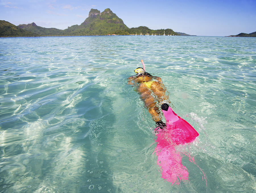 Snorkeling in Polynesia #1 Photograph by M Swiet Productions