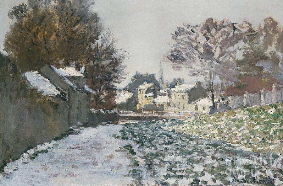 Claude Monet Painting - Snow at Argenteuil by Claude Monet