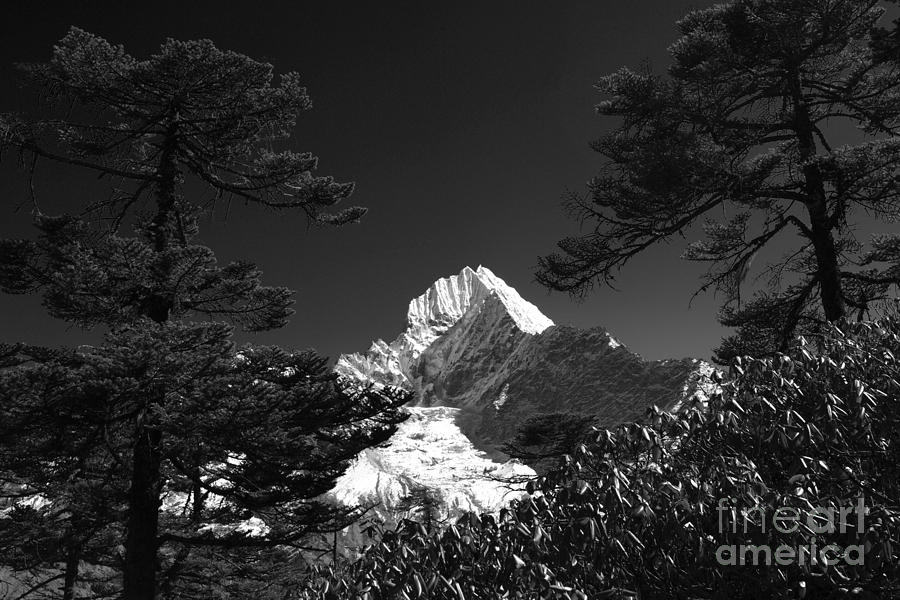 Snow Capped Thamsherku Mountain Himalayas Nepal Photograph