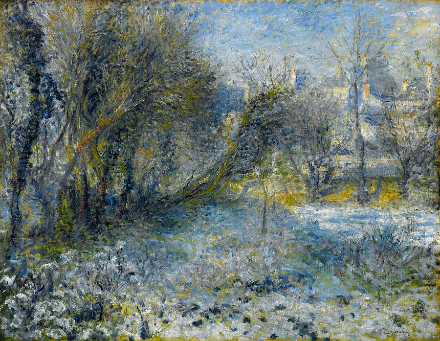 Snow covered Landscape #2 Painting by Pierre-Auguste Renoir