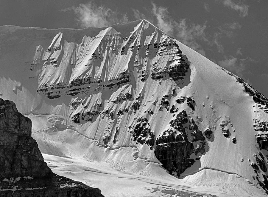 103779-BW-ER-Snow Flutes on Mt. Andromeda Photograph by Ed  Cooper Photography