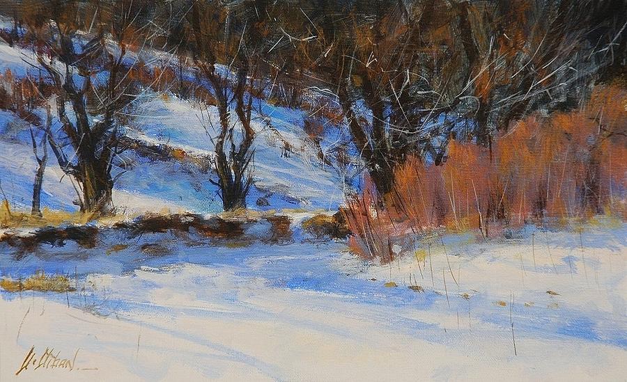 Winter Painting - Snow Garden by Greg Clibon