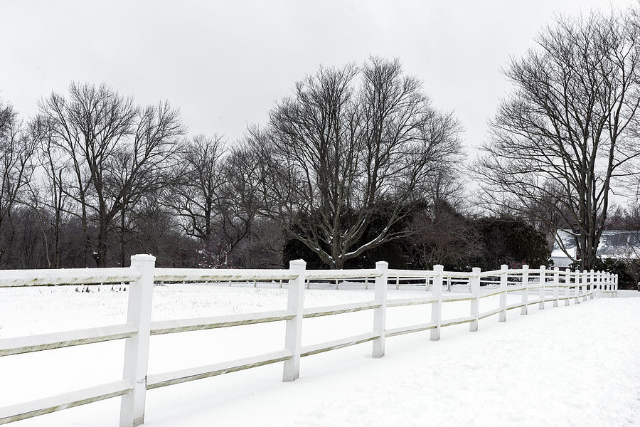 Snow scene in Ridgefield Connecticut #1 Photograph by Carol M Highsmith