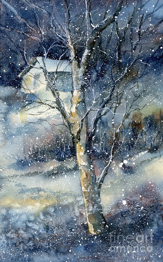 Snowfall Painting by Virginia Potter