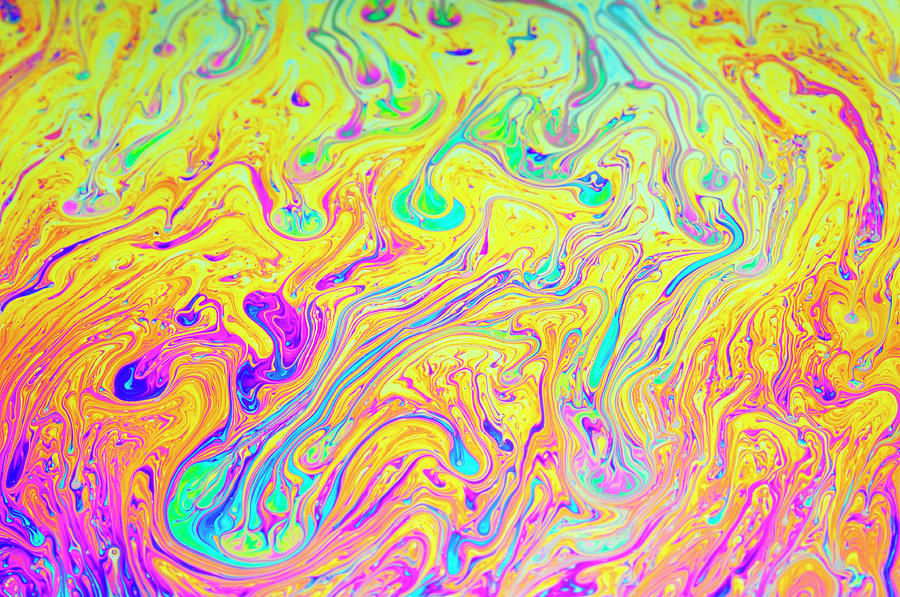 Soap Bubble Surface Photograph by Daniel Sambraus/science Photo Library
