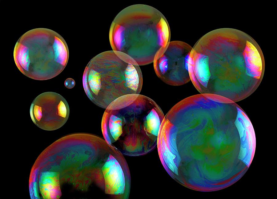 Pattern Photograph - Soap Bubbles #1 by Victor De Schwanberg