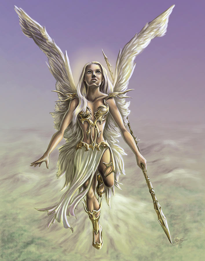 Soaring Angel #2 Painting by MGL Meiklejohn Graphics Licensing