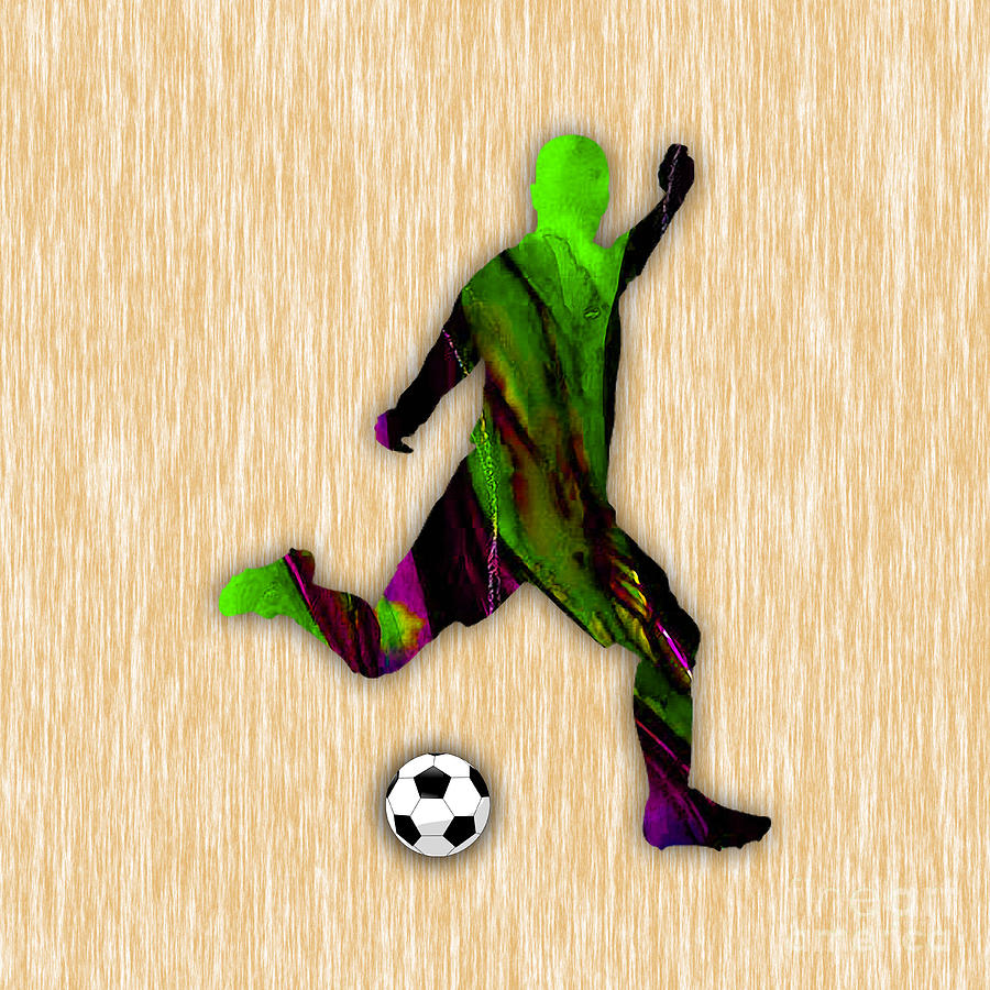 Soccer Player #1 Mixed Media by Marvin Blaine