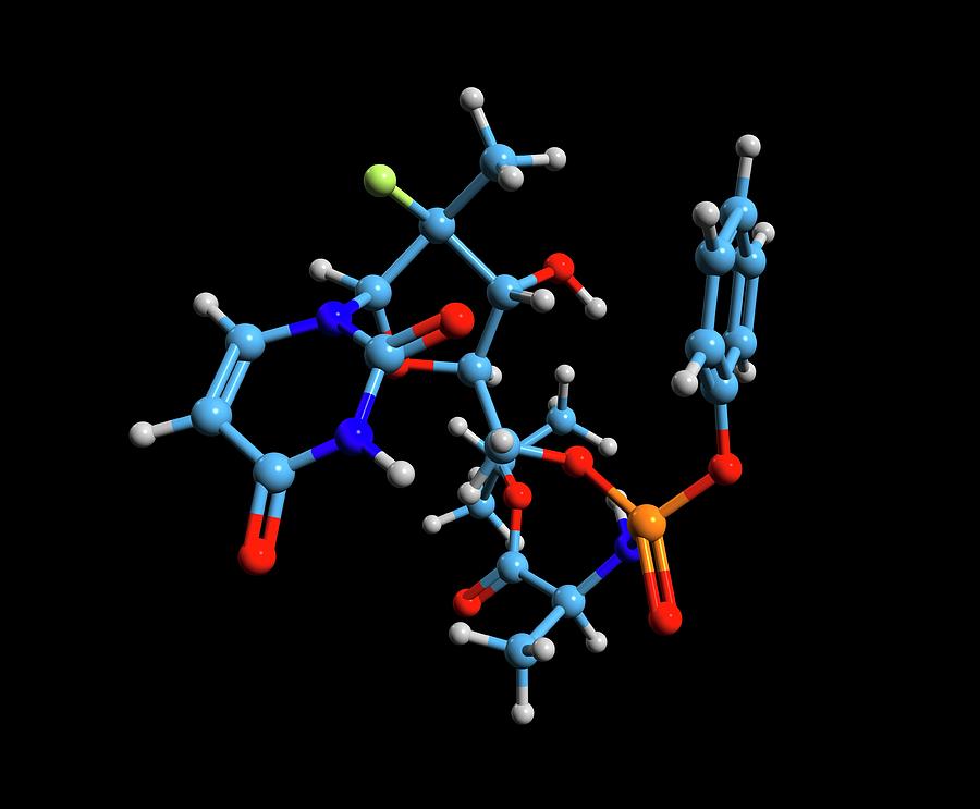 Sofosbuvir Hepatitis C Drug Molecule Photograph By Dr Tim Evans Fine Art America