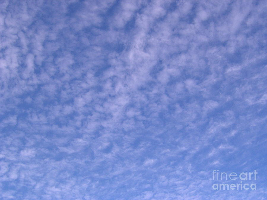 Nature Photograph - Soft Clouds In The Blue Sky by D Hackett