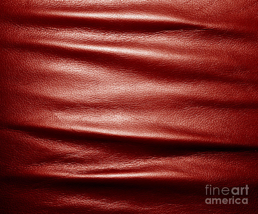 Abstract Photograph - Soft wrinkled black leather #1 by Michal Bednarek