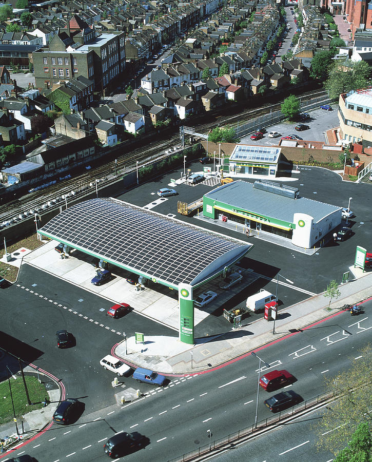 Solar-powered Petrol Station #1 Photograph by Martin Bond/science Photo Library