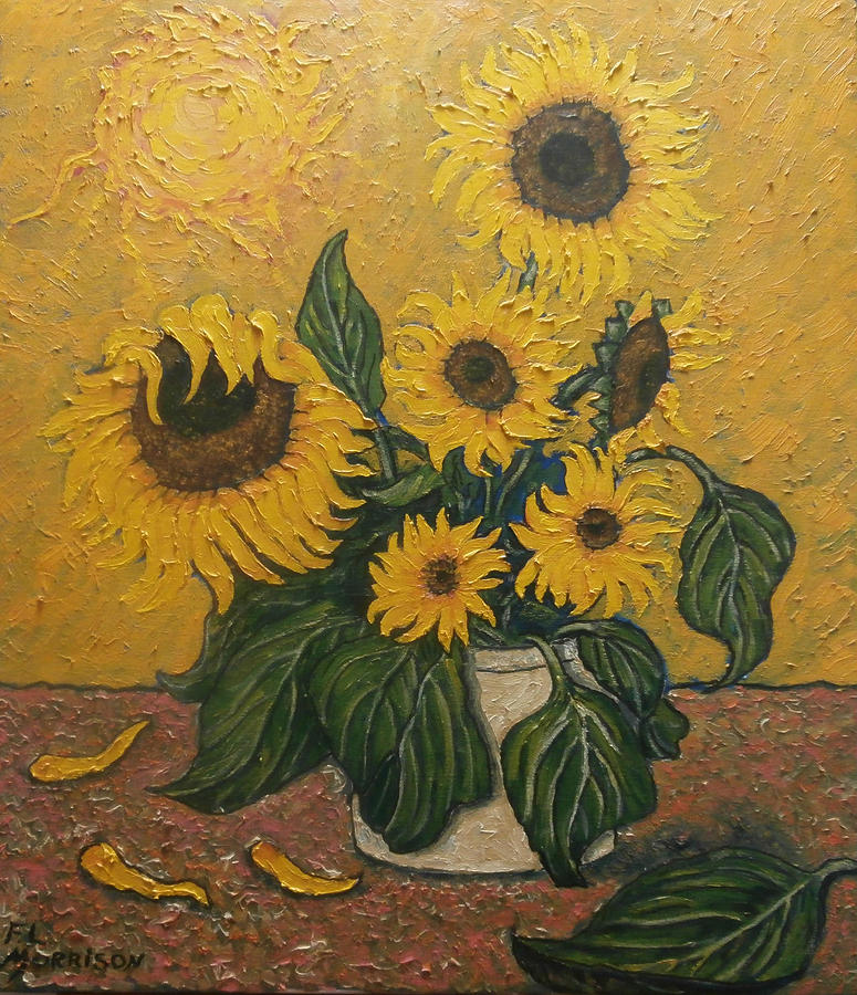 Solar Sunflowers Painting by Frank Morrison