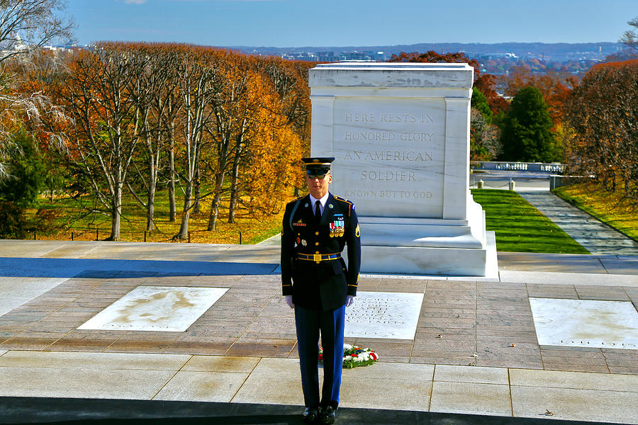 Tomb Of The Unknown Soldier Photograph - Tomb of the Unknown Soldier #1 by Mitch Cat