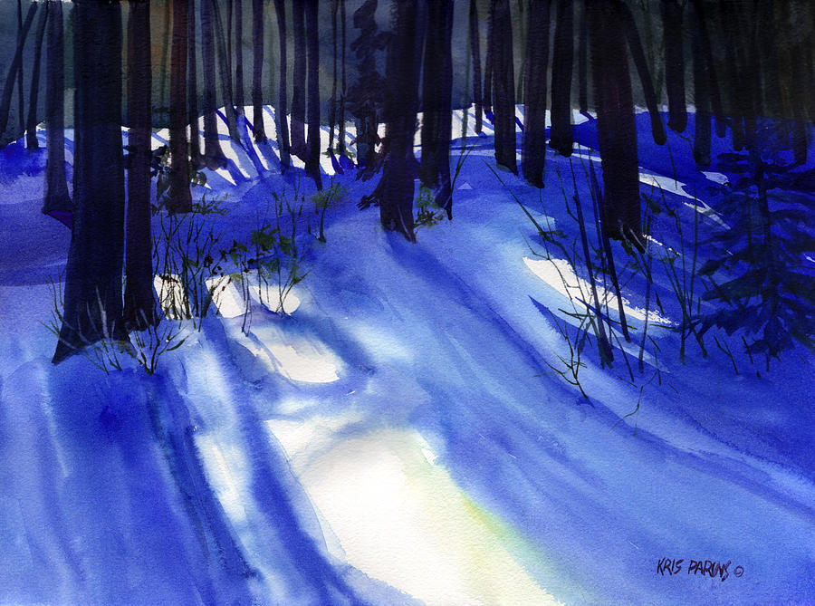 Winter Painting - Solstice Shadows #1 by Kris Parins