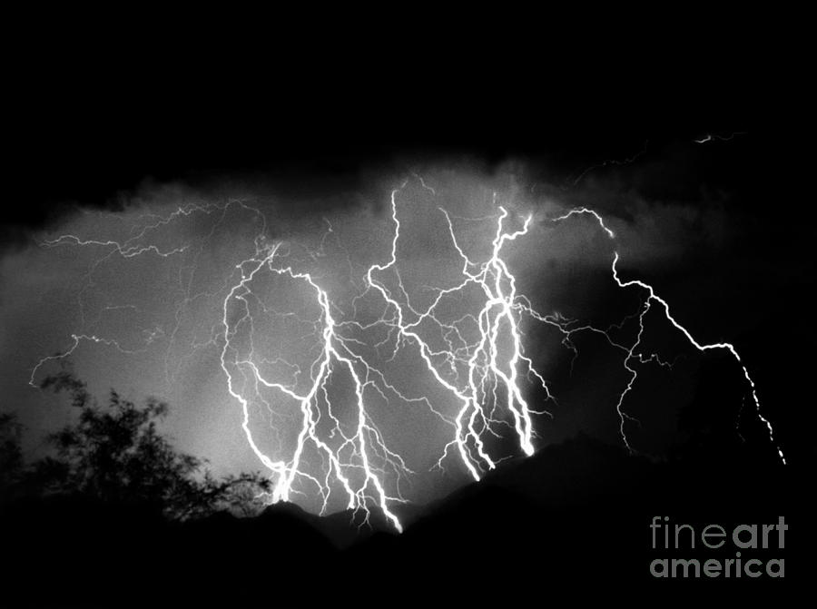 Sonora Mexico Lightning Photograph by J L Woody Wooden