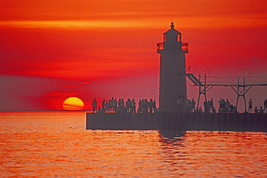 South Haven Lighthouse #1 Photograph by Dennis Cox