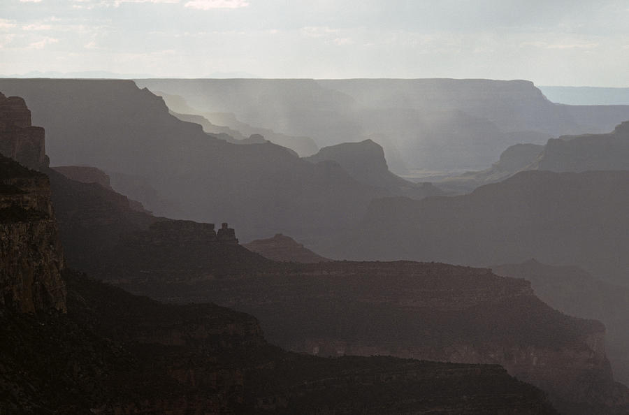 South Rim Grand Canyon sunrise light on rock formations Arizona  #1 Photograph by Jim Corwin
