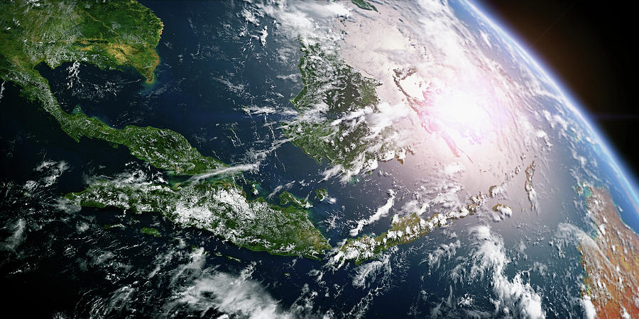 Southeast Asia From Space #1 Photograph by Ikon Ikon Images