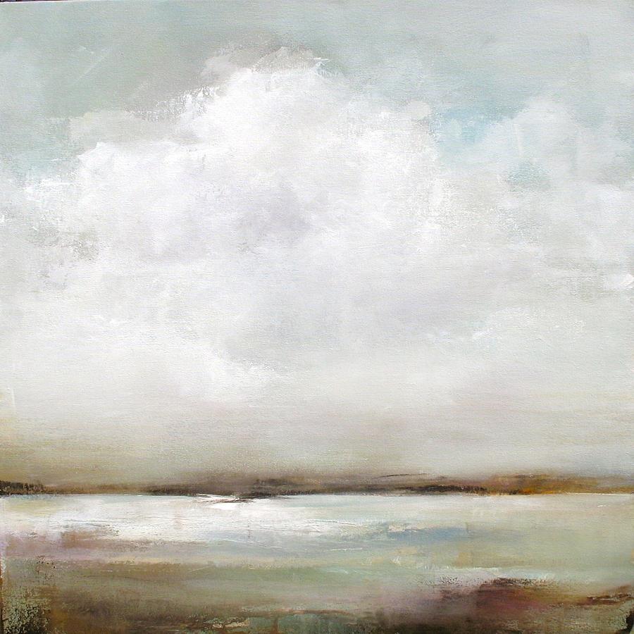 Abstract Landscape Painting - Southern Ocean Breeze by Karen Hale