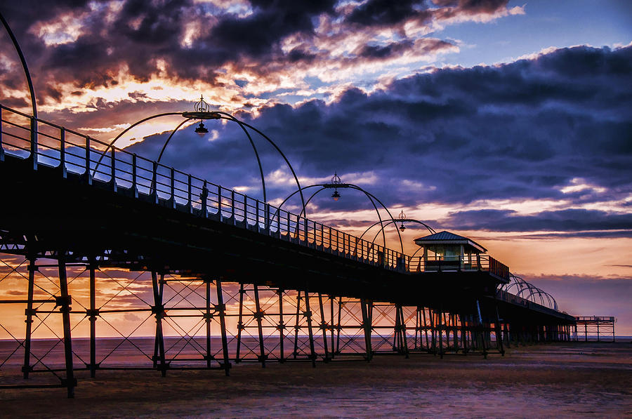 Southport pier at sunset #1 Photograph by Neil Alexander Photography