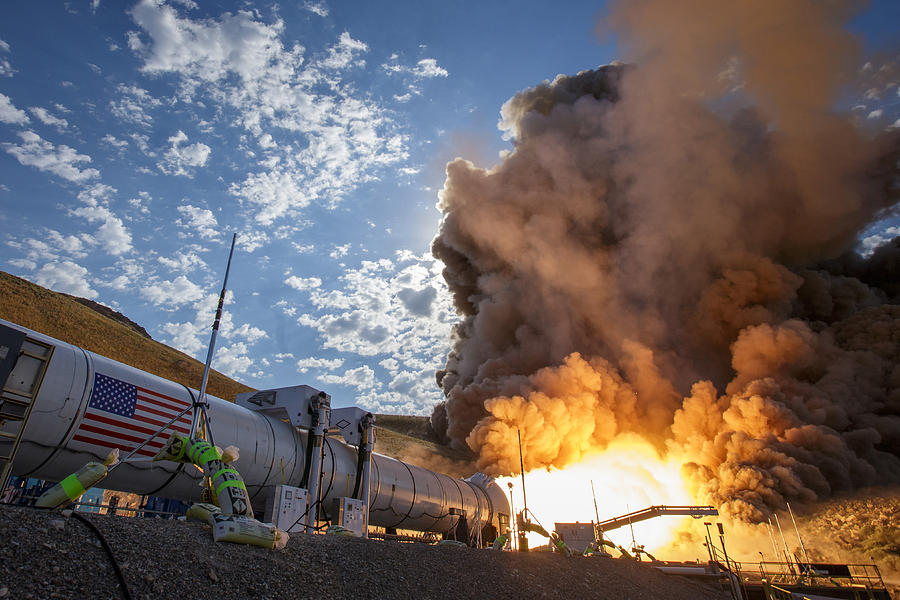 Space Launch System Booster Rocket Test #1 Photograph by Science Source
