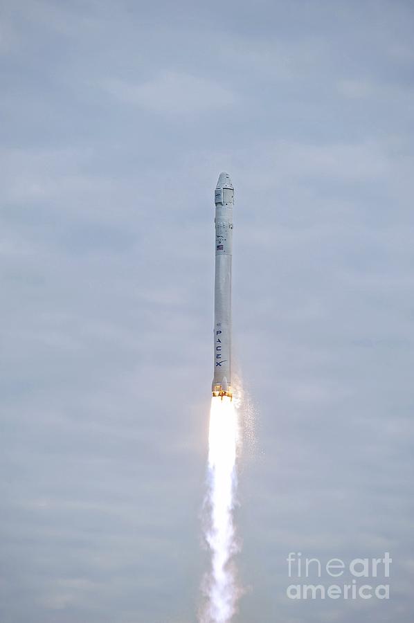 Falcon 9 Photograph - Spacex Crs-2 Launch, March 2013 #1 by Nasa