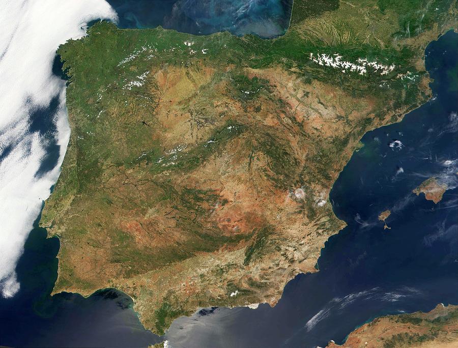 Spain And Portugal #1 Photograph by Nasa/science Photo Library