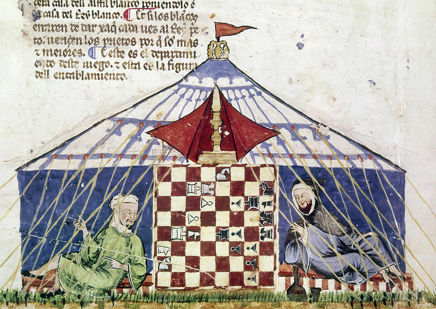 Spain Chess, C1283 #1 Painting by Granger