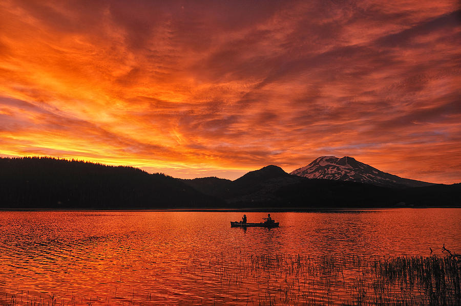 Sparks Lake Photograph - Sparks Lake Sunset #1 by Christian Heeb