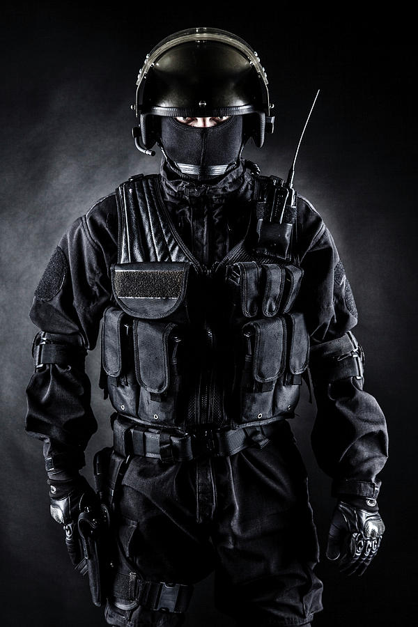 Special Ops Soldier In Black