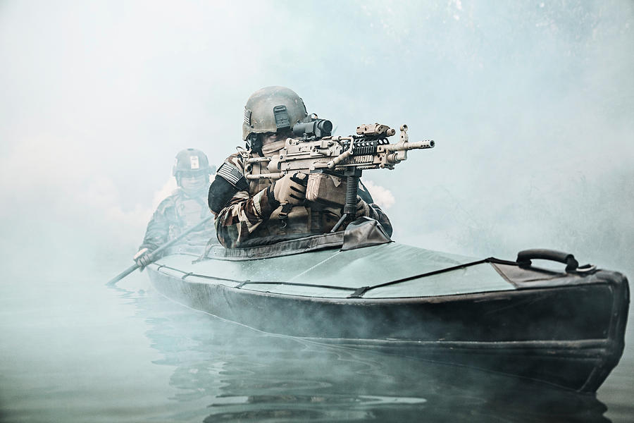 Boat Photograph - Special Forces Operator Armed #1 by Oleg Zabielin