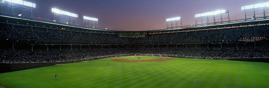 Chicago Cubs Photograph - Spectators Watching A Baseball Match #1 by Panoramic Images