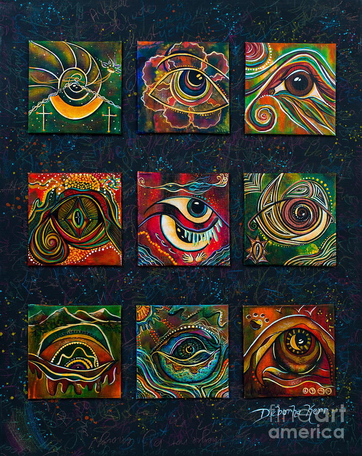 Spirit Eye Collection II Painting by Deborha Kerr