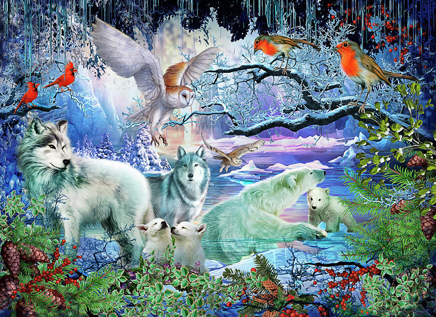 Winter Drawing - Spirit of Winter #2 by MGL Meiklejohn Graphics Licensing
