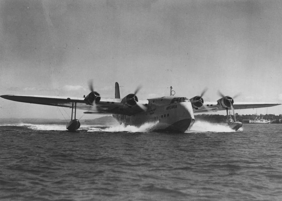 Plane Photograph - Splash Down #1 by Retro Images Archive