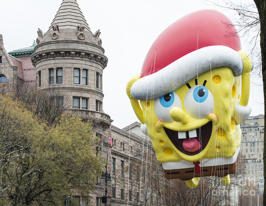 SpongeBob SquarePants Balloon at Macys Thanksgiving Day Parade #1 Photograph by David Oppenheimer