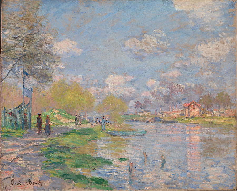 Spring By The Seine #1 Painting by Claude Monet