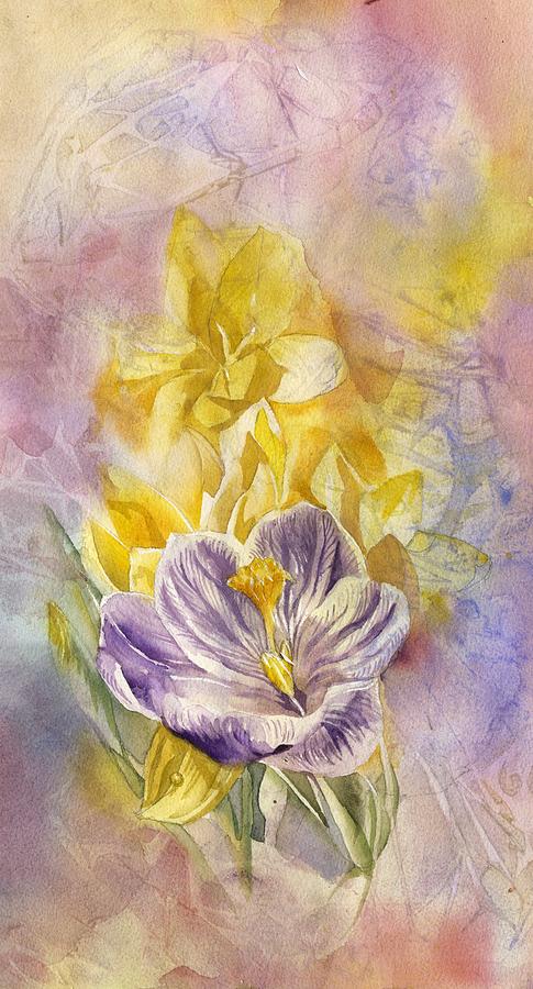 Spring Crocus #2 Painting by Alfred Ng