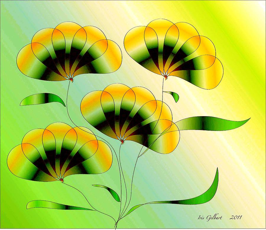 Spring Flowers #2 Digital Art by Iris Gelbart