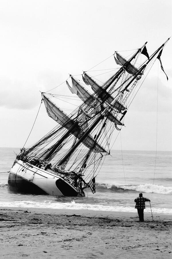 S.S. Irving Johnson Beached at Oxnard CA Photograph by Steve Tracy
