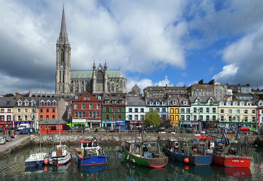 St Colemans Cathedral From The Harbour #1 Photograph by Panoramic Images