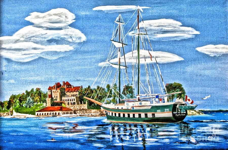St Lawrence Waterway 1000 Islands #1 Painting by Phyllis Kaltenbach