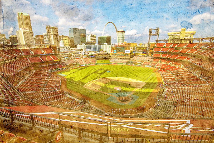 St. Louis Cardinals Busch Stadium Texture 9252 #1 Photograph by David Haskett II