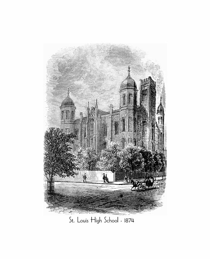 St. Louis High School - 1874 #1 Digital Art by John Madison