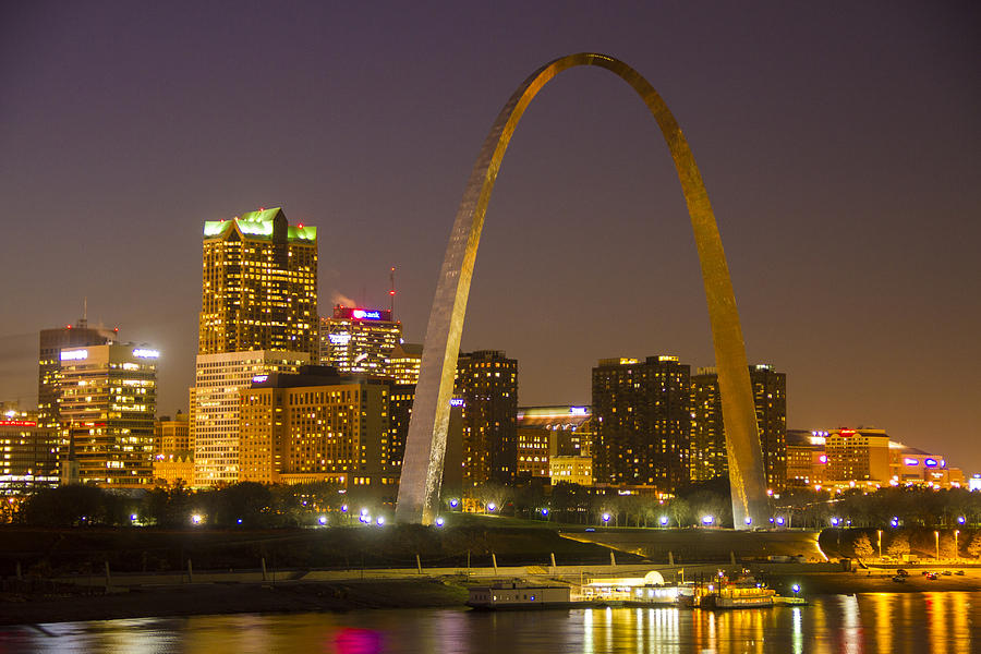 St Louis skyline and Arch #1 Photograph by Garry McMichael